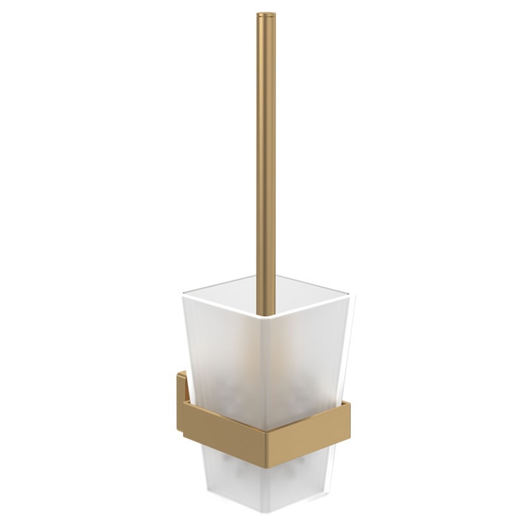 V&B Elements Striking Gold Toilet Brush Set Sanctuary Bathrooms